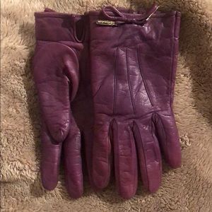 Purple Coach Gloves